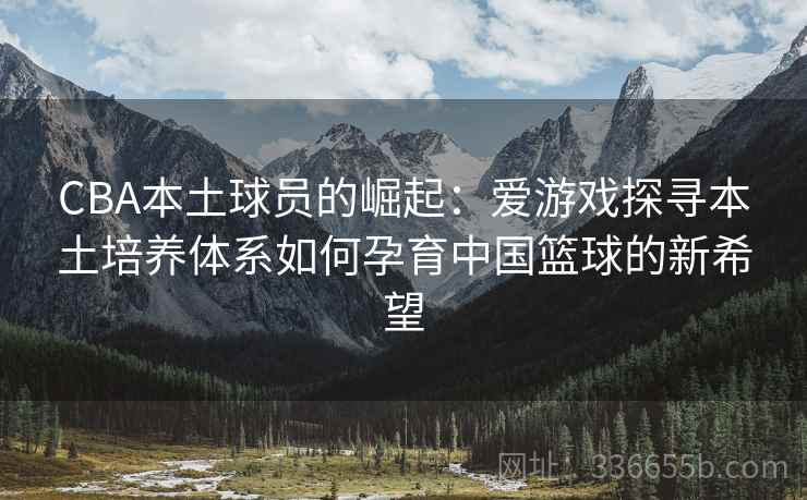CBA本土球员的崛起：爱游戏探寻本土培养体系如何孕育中国篮球的新希望