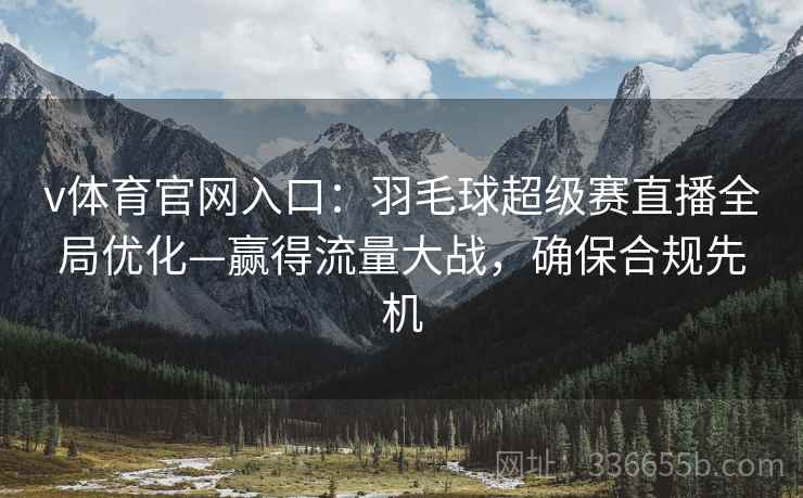 v体育官网入口：羽毛球超级赛直播全局优化—赢得流量大战，确保合规先机
