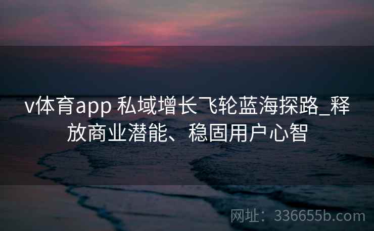 v体育app 私域增长飞轮蓝海探路_释放商业潜能、稳固用户心智