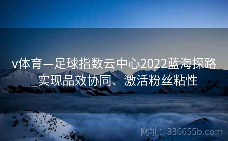 v体育—足球指数云中心2022蓝海探路_实现品效协同、激活粉丝粘性
