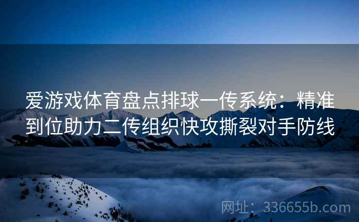 爱游戏体育盘点排球一传系统：精准到位助力二传组织快攻撕裂对手防线
